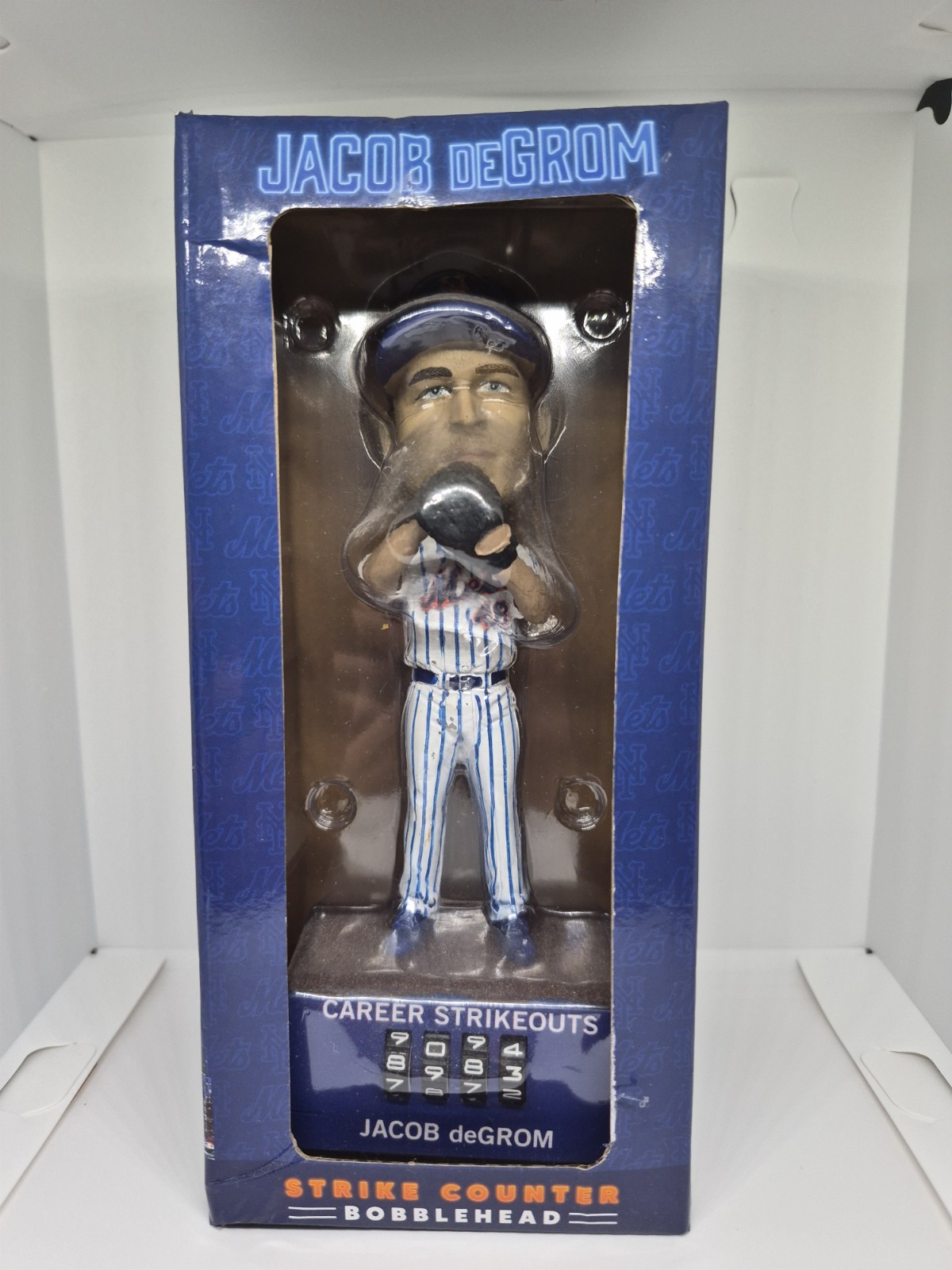 Hyundai Jacob deGrom New York Mets Strike Counter Bobblehead Connecting Series