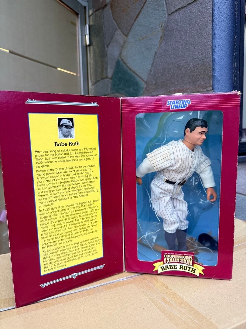 Starting Lineup Babe Ruth Cooperstown Figure Box Collectible 15+
