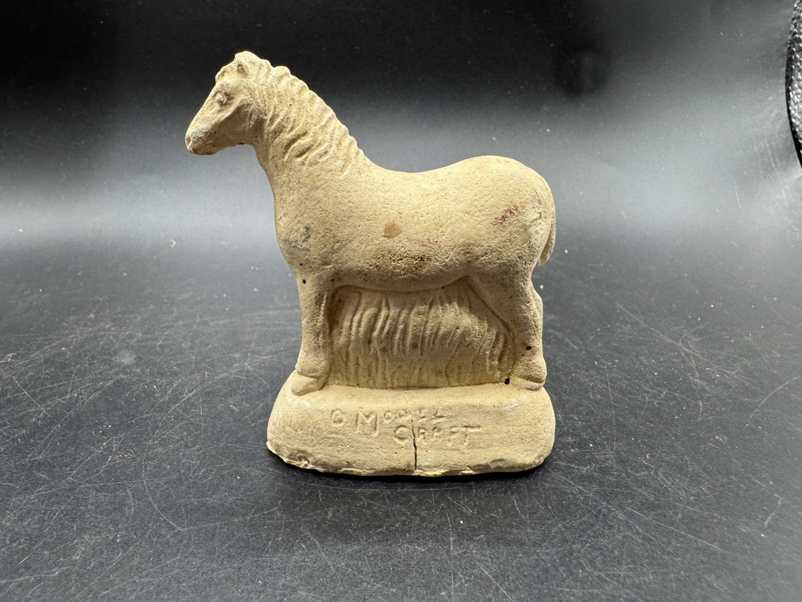 Vintage Model Craft Plaster Chalkware Horse Figurine Kay Stanley Mold Craft 3.5\