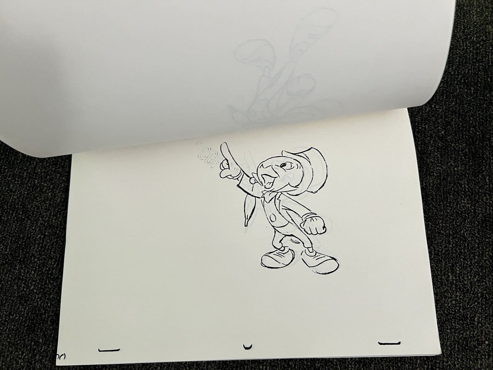 Animation Pencil Test Copy - Jiminy Cricket Disney