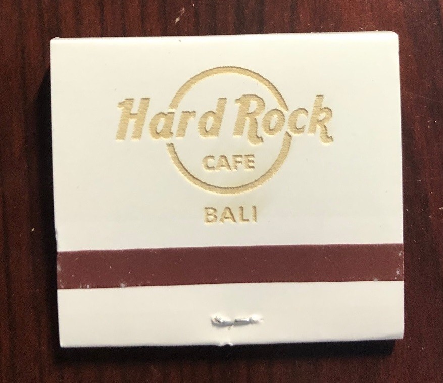 Hard Rock Cafe BALI Matchbook Hard Rock Cafe BALI Matchbook