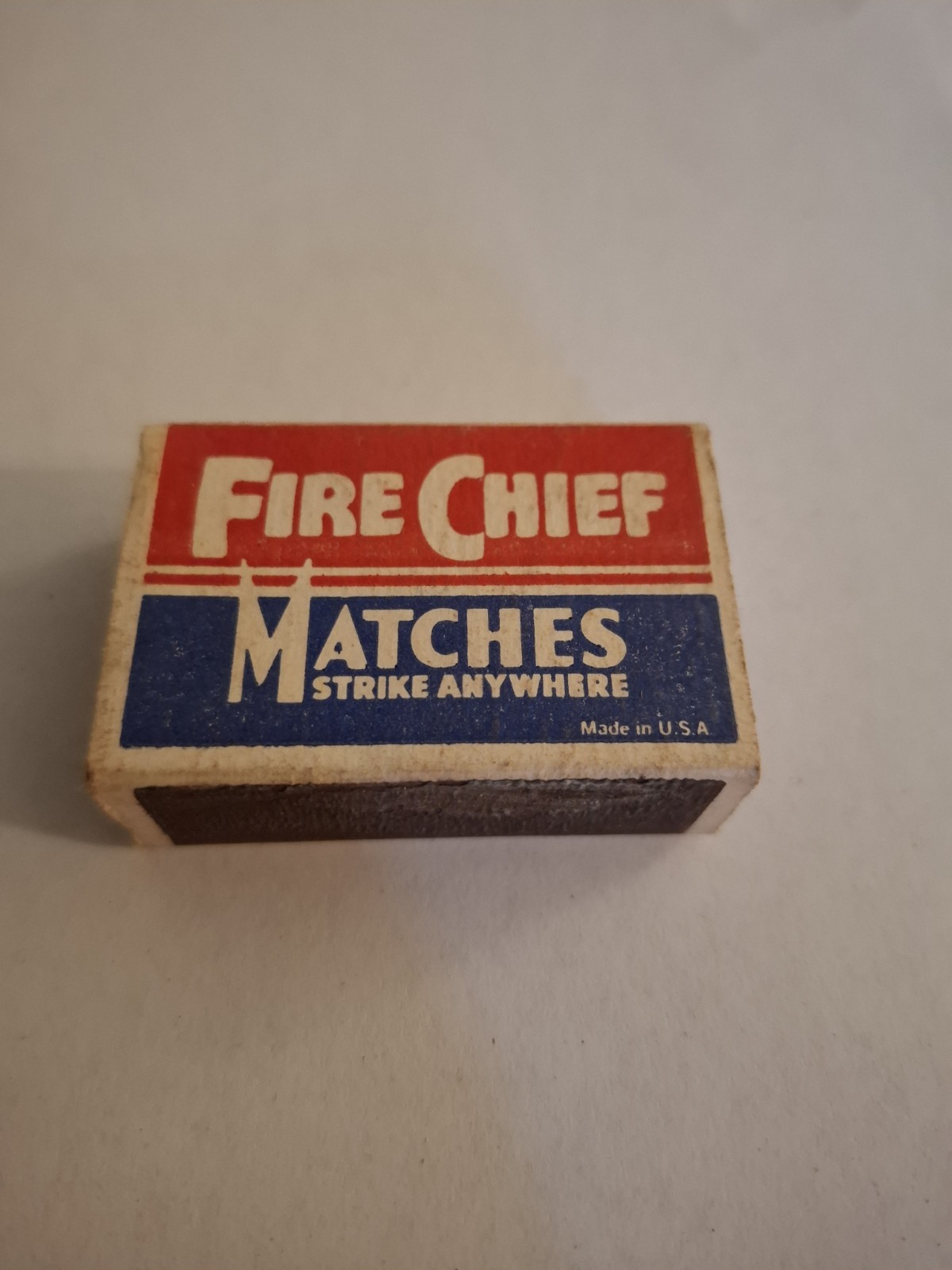 Vintage Fire Chief Strike Anywhere Empty Matchbox Circa 1970s