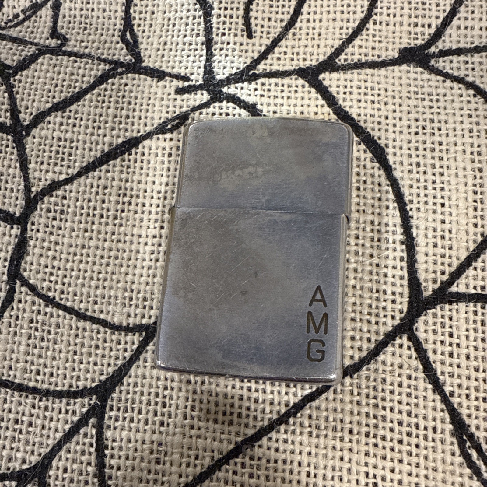 Zippo 60s Brushed Chrome Lighter Bradford Zippo Pat. 2517191 Silver Tone