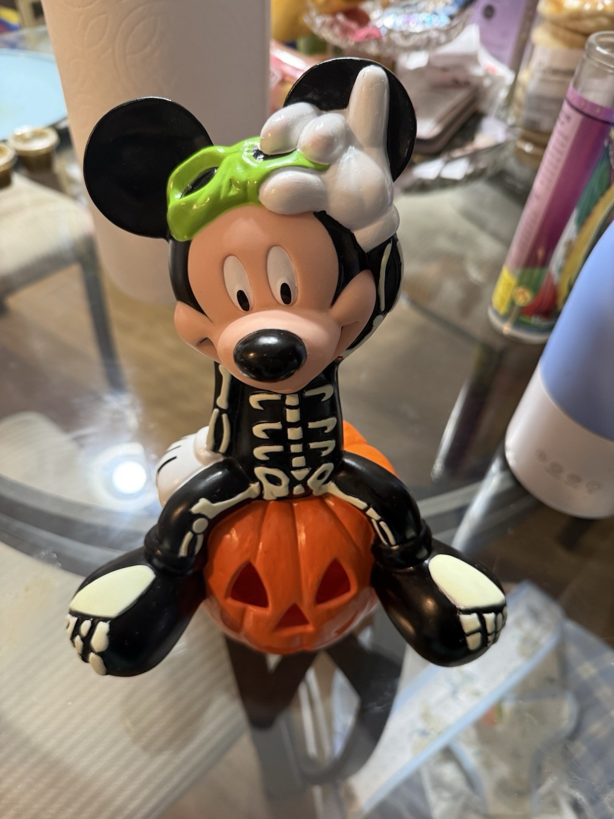 Vintage 1999 Mickey Mouse on pumpkin collectible