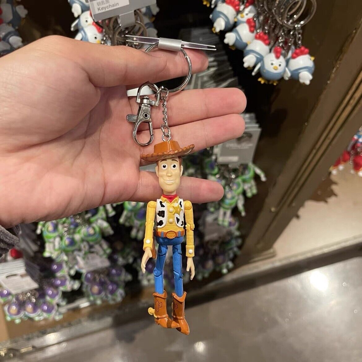 Authentic Shanghai Disney park Disneyland Toy story Woody keychain