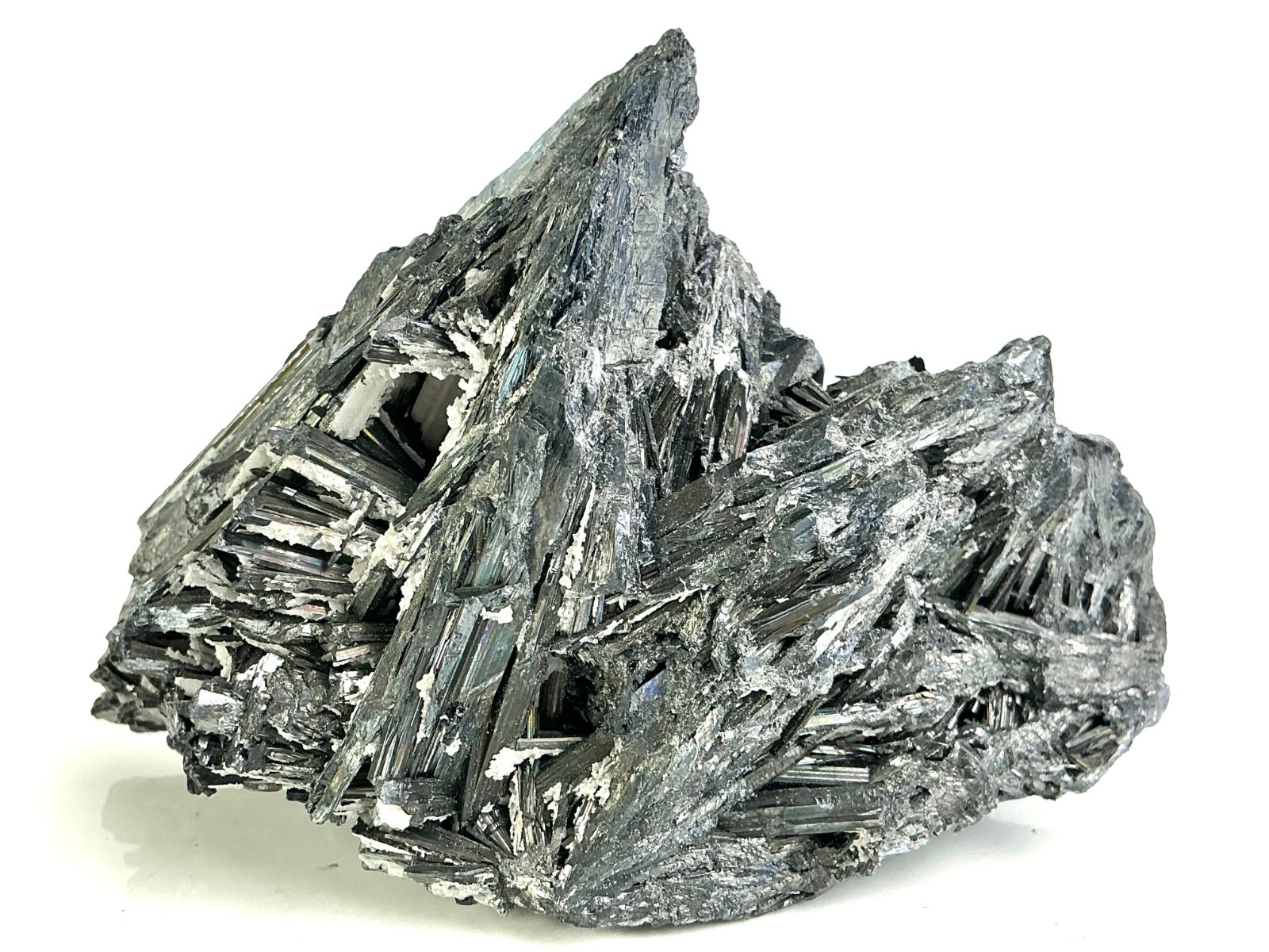 Stibnite Crystal Blades with Dolomite Qinglong Mine China 337g Mineral Specimen