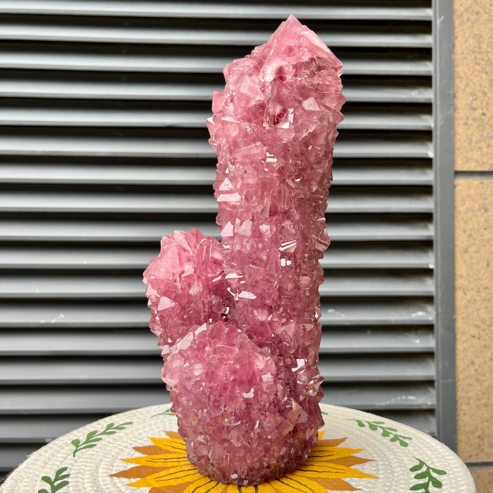 5.8 lb  Alum Crystal Cluster Druzy Formation Tower Point Specimen