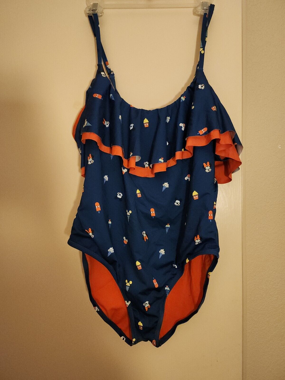  Disney Store Minnie Mouse Swim Suit Adult Plus Size 2XL  XXL Navy 1 Piece