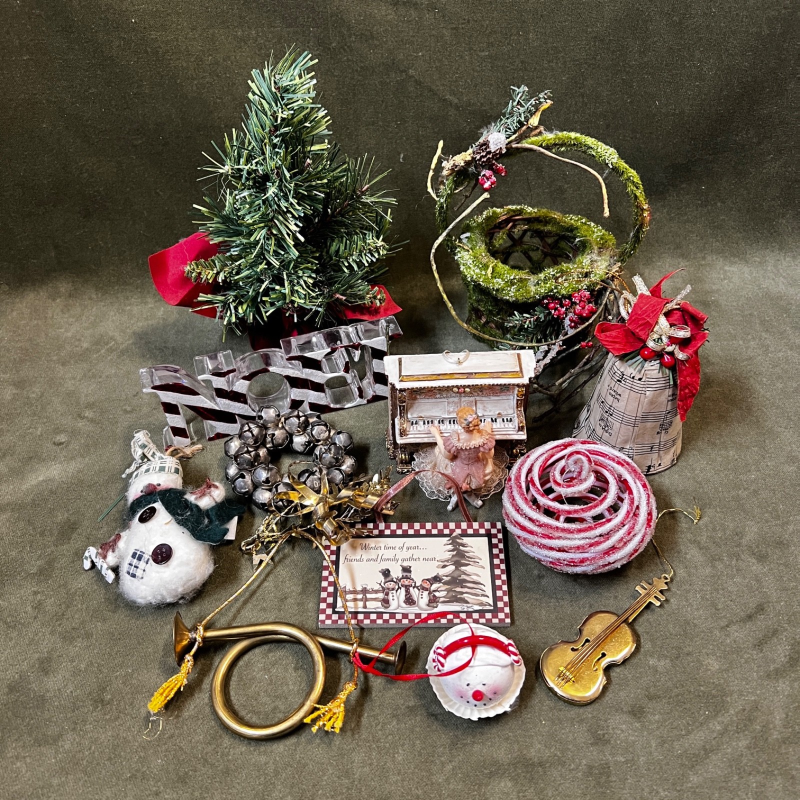 12 Vintage Christmas Ornaments - All Items Shown in Photos