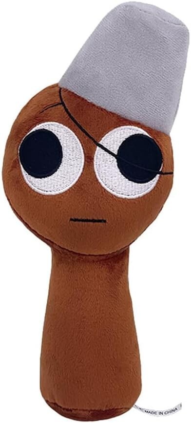 Sprunki Plush Toy 25CM Sprunki Plush Doll Music Game Plush Soft (Brown)