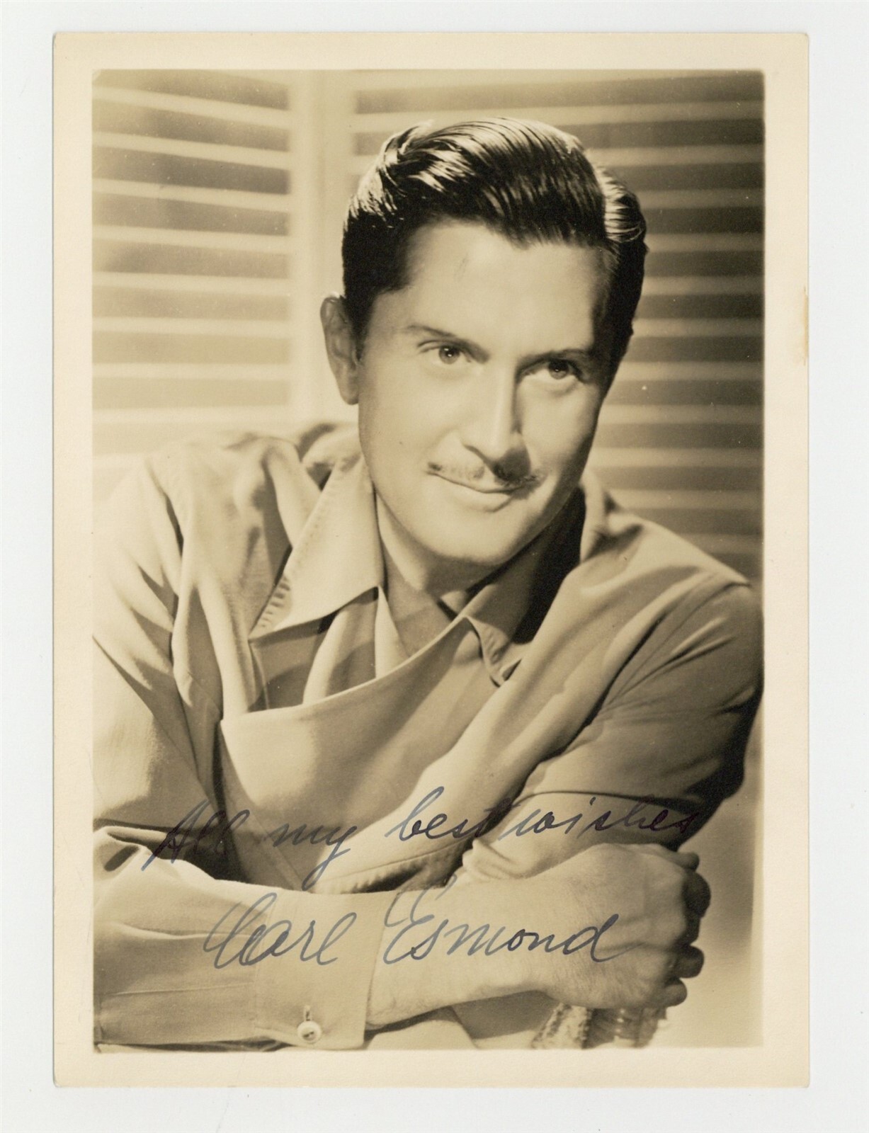 Carl Esmond 1946 Signed Inscription 5x7 Austrian Actor Photo Portrait J14221
