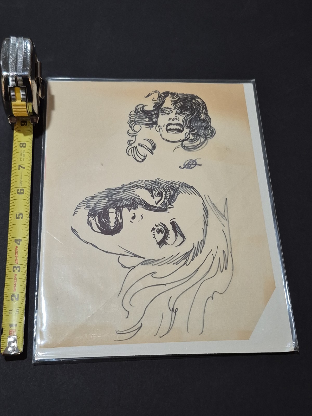 Frank Kelly Freas Original Comic Or Paperback Prelim Art Primal Scream Stamped