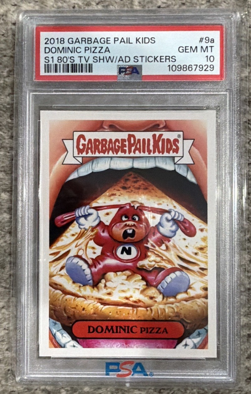 2018 GARBAGE PAIL KIDS S1 80\'S TV SHOWS & ADS #9a Dominic Pizza PSA 10 Pop 1