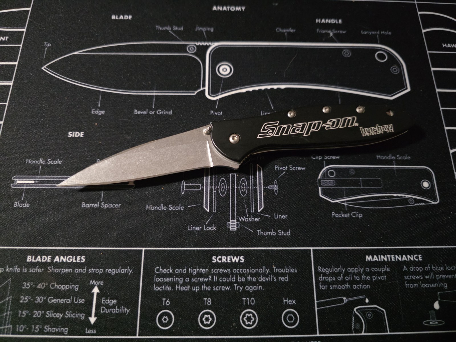 Kershaw Leek 1660SWBLKSO Snap-On Pocket Knife Black Plain Edge Stonewashed #100