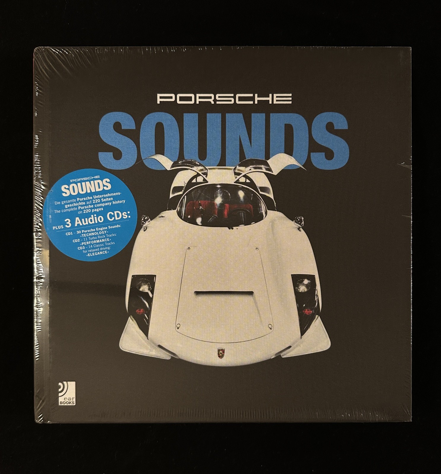 PORSCHE Sounds Book + 3 Audio CDs New Porsche Museum English & German NEW S/W