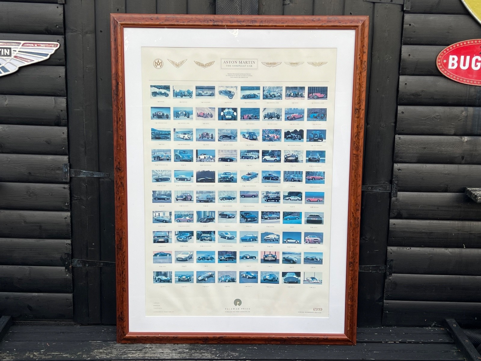 RARE 1990’s ASTON MARTIN DEALER POSTER SIGN GARAGE SIGN VANTAGE PALAWAN PRESS