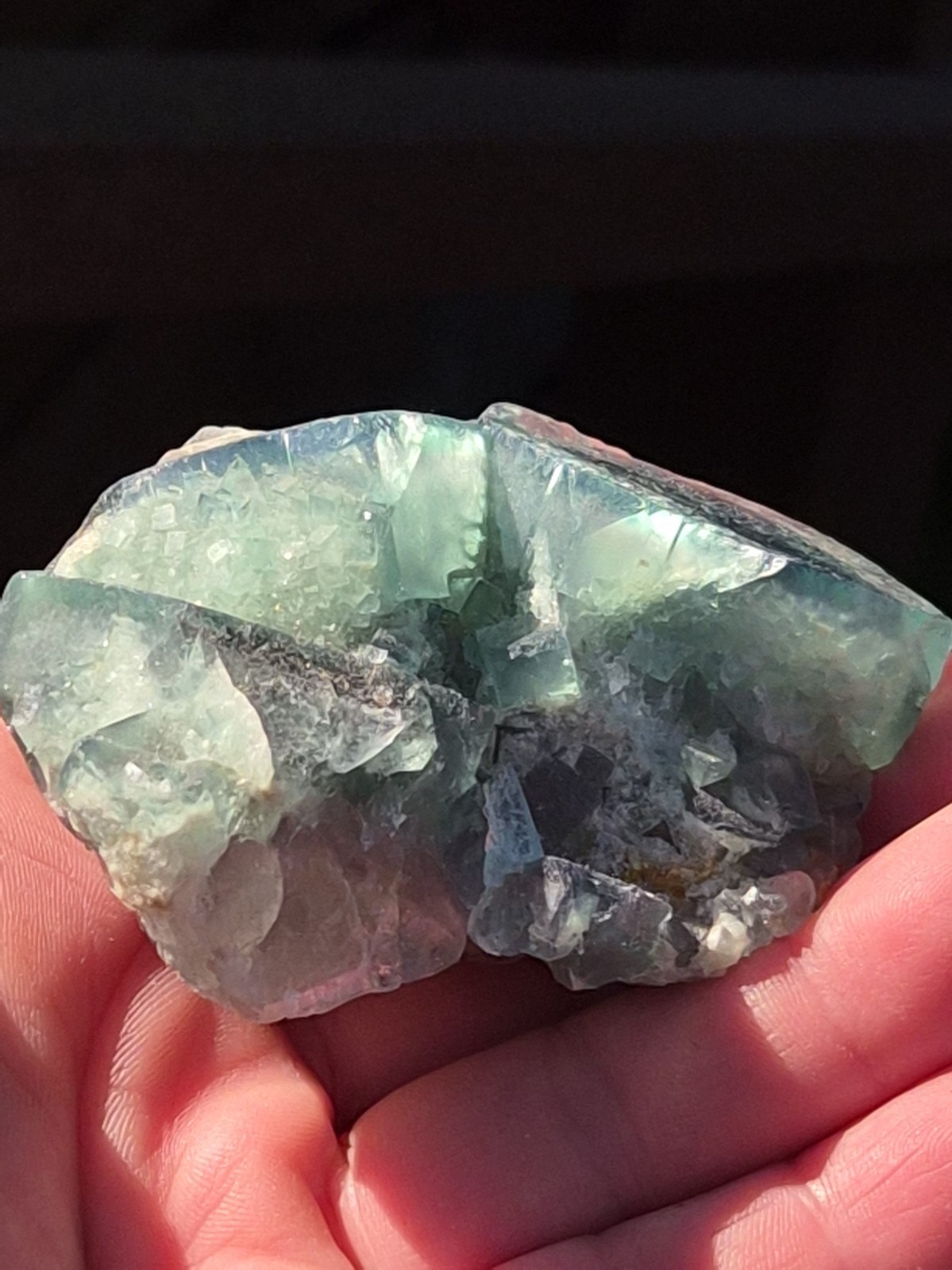 Teal Blue Green FLUORITE Display Specimen Rare Color 6.6oz