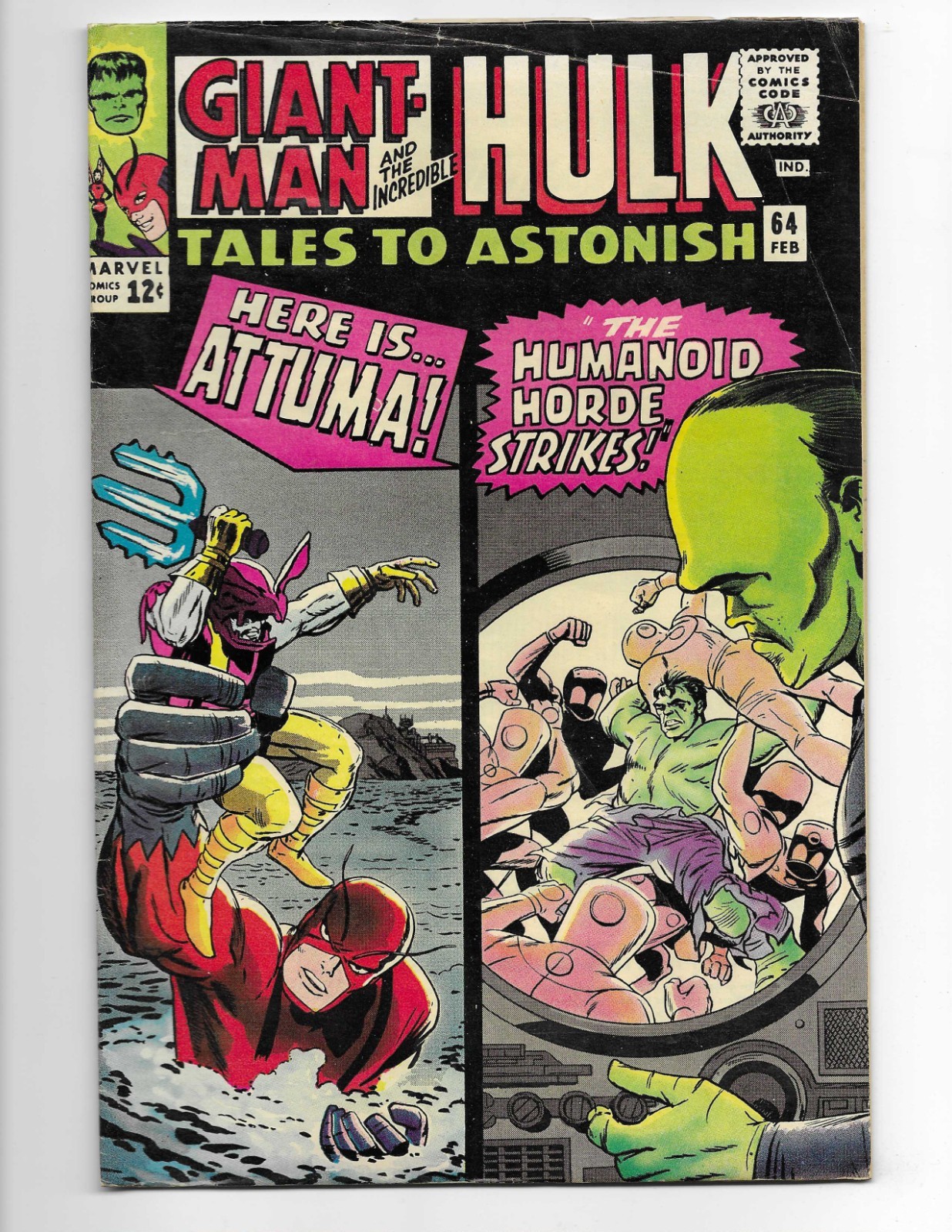 Tales To Astonish 64 1965 Marvel Comics VG+ 4.5 1st Cover App Of The Leader Hulk