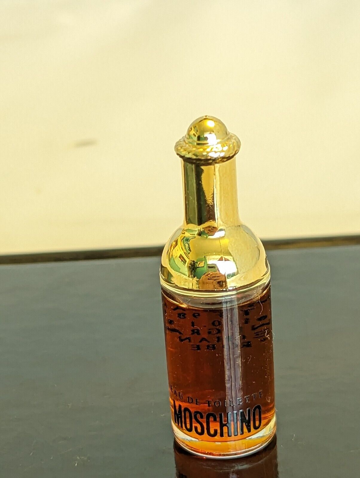 Vintage Mini Moschino .1 fl.oz Eau de Toilette Miniature Perfume Bottle FULL