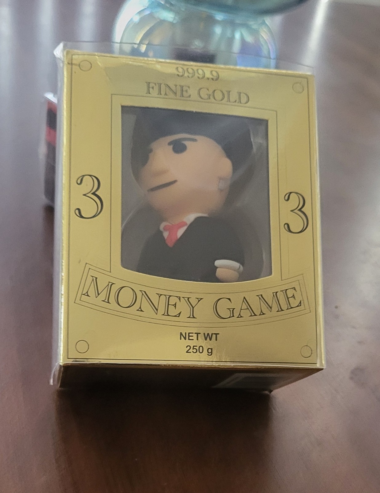 Ren Gill Money Game 3 Jimmy Figurine.  Fine Gold Edition. Slight Box Damage