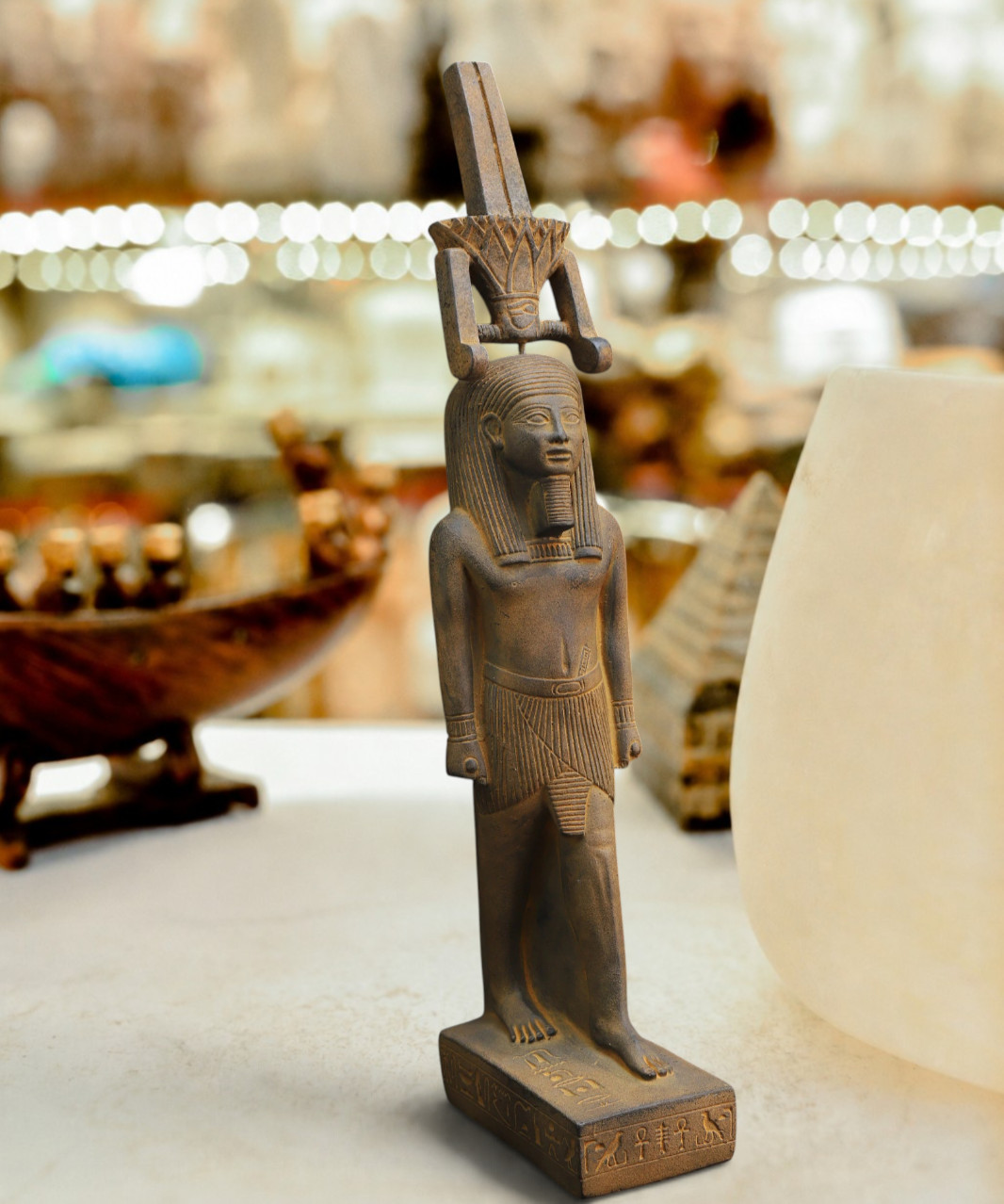 Amazing Nefertum Statue, Ancient Egyptian God of Healing & Beauty Made in Egypt