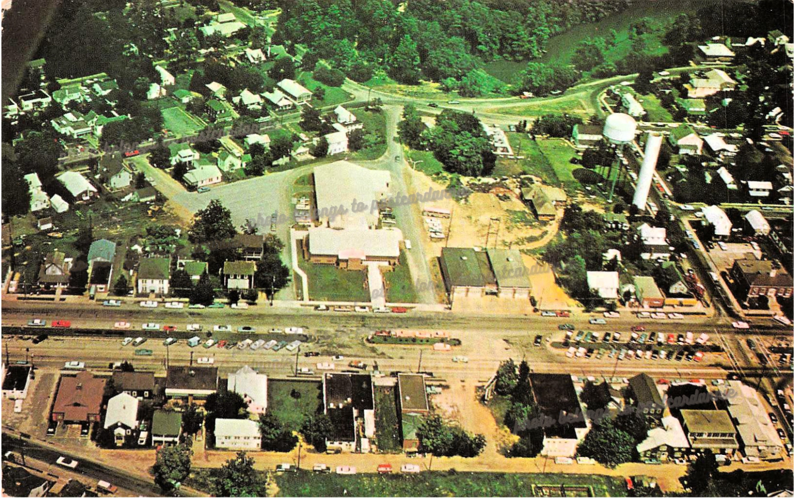 Rehoboth Beach DE Delaware Convention Hall Downtown Aerial View Vtg Postcard F60