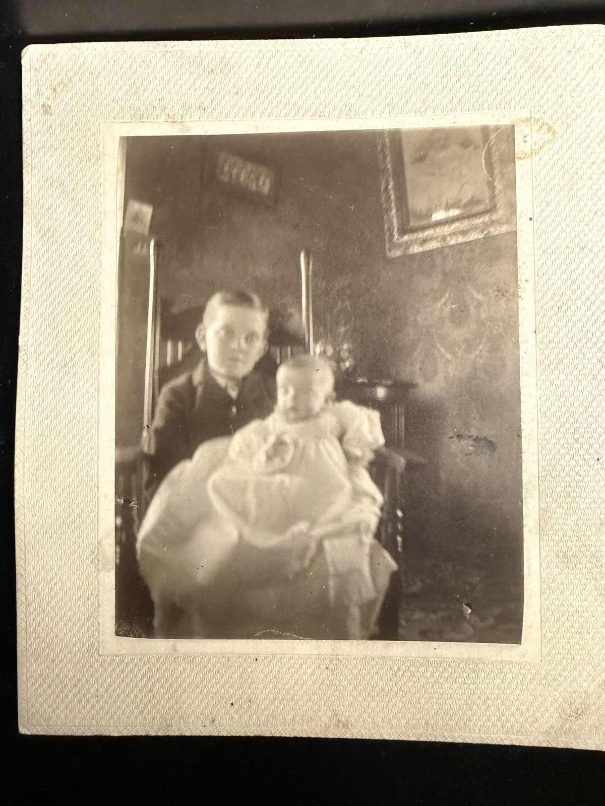 Vintage Antique Post Mortem Photo Infant Child Victorian Mourning Cabinet Card