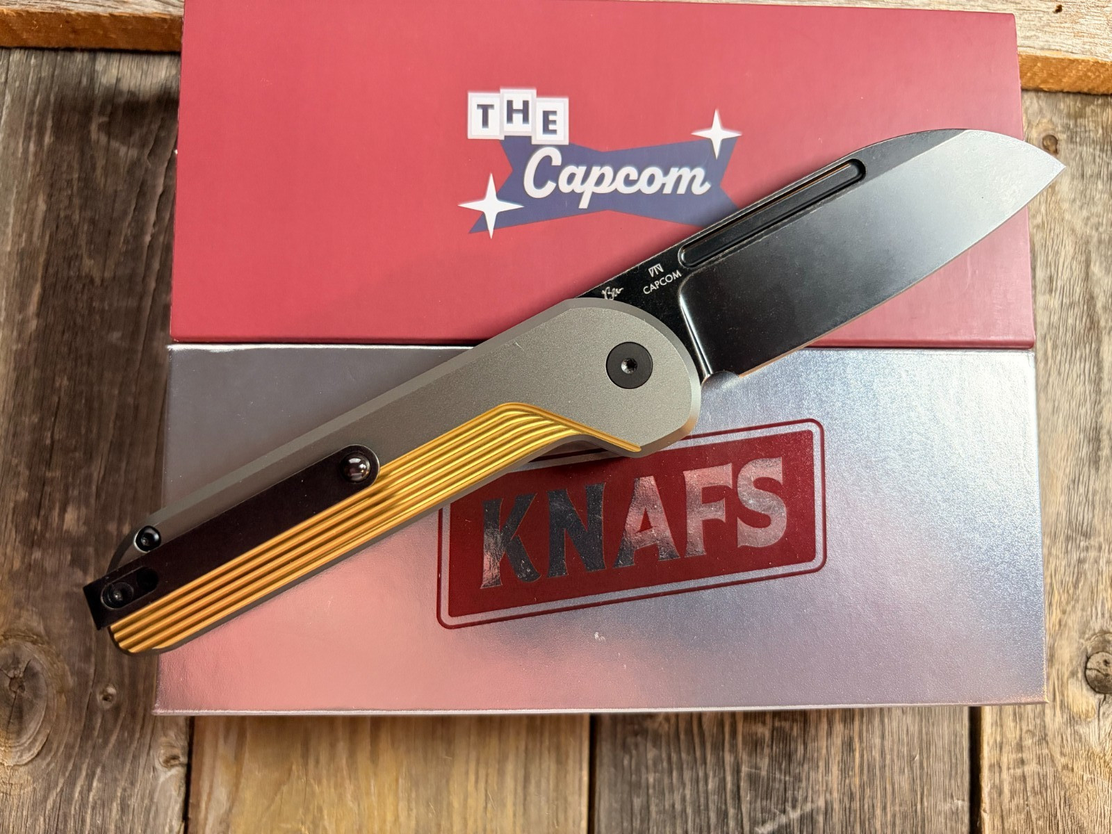 Knafs Capcom Gray/Gold Blade Show 2026 Going Gear Exclusive CEO Signed
