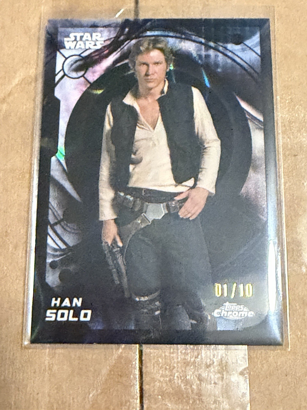 2026 Topps Chrome Star Wars STAR WARS: A NEW HOPE Han Solo Black Refractor 1/10
