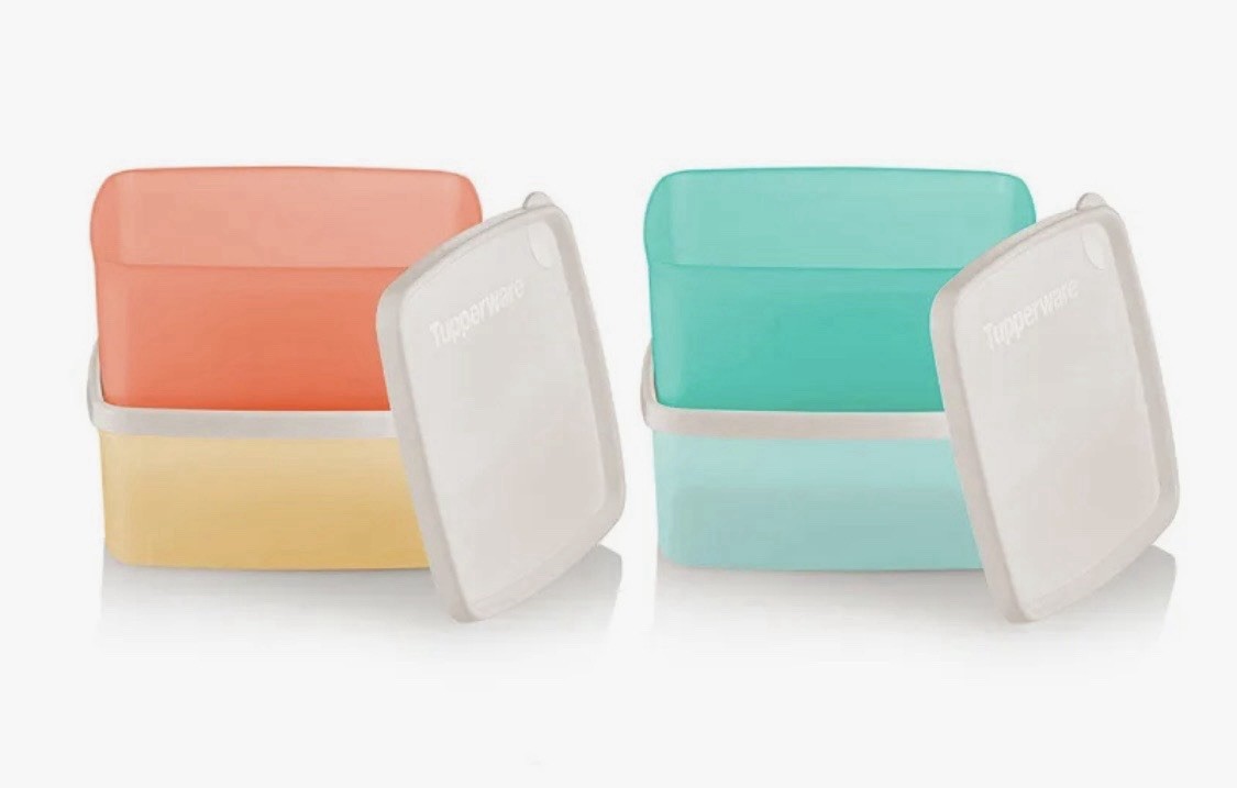 Tupperware Square Round Container Set of 4 NEW