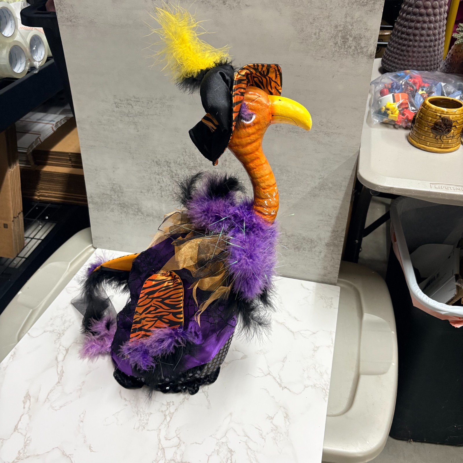Halloween Witch Bird Figurine 23