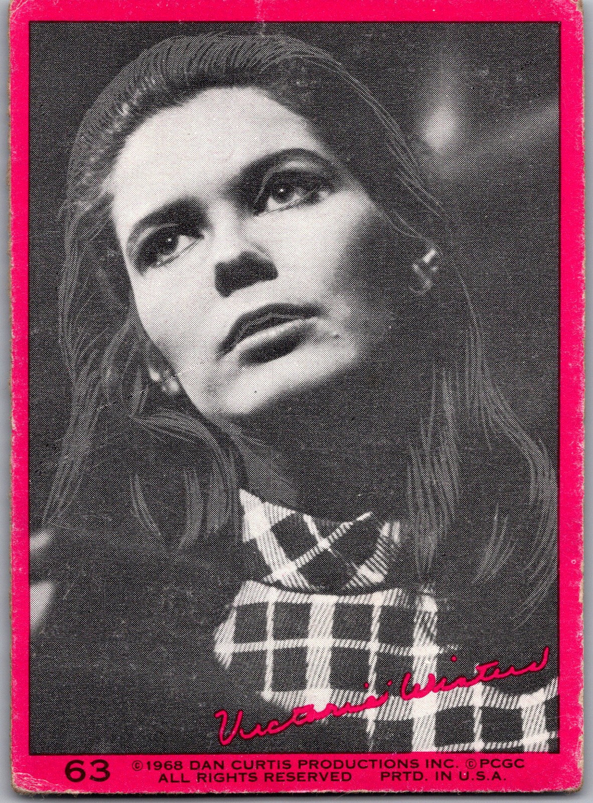 1968 Philadelphia Dark Shadows Series 1 (Pink) #63 Victoria Winters