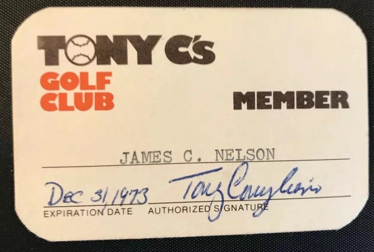 Tony Conigliaro Boston Red Sox Signed JSA Golf Club Membership Tony C’s 1973 1/1