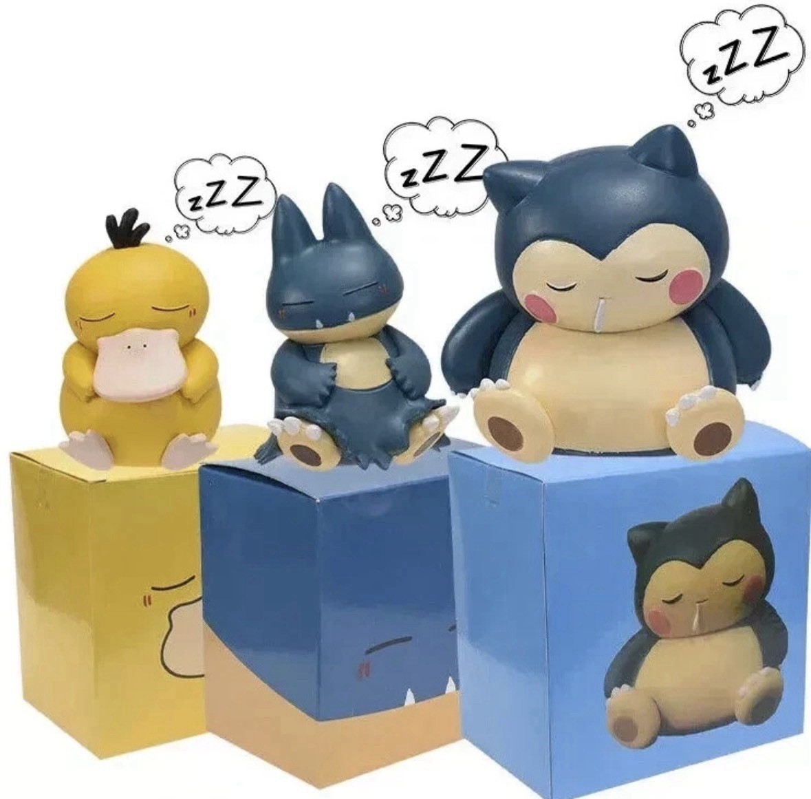 Pokemon  Psyduck Snorlax Munchlax Figure Toys 6-7cm. Get All Three