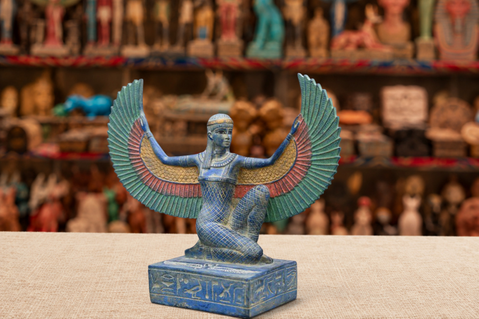 Rare Winged Isis Statue Egyptian Goddess of Love and Protection