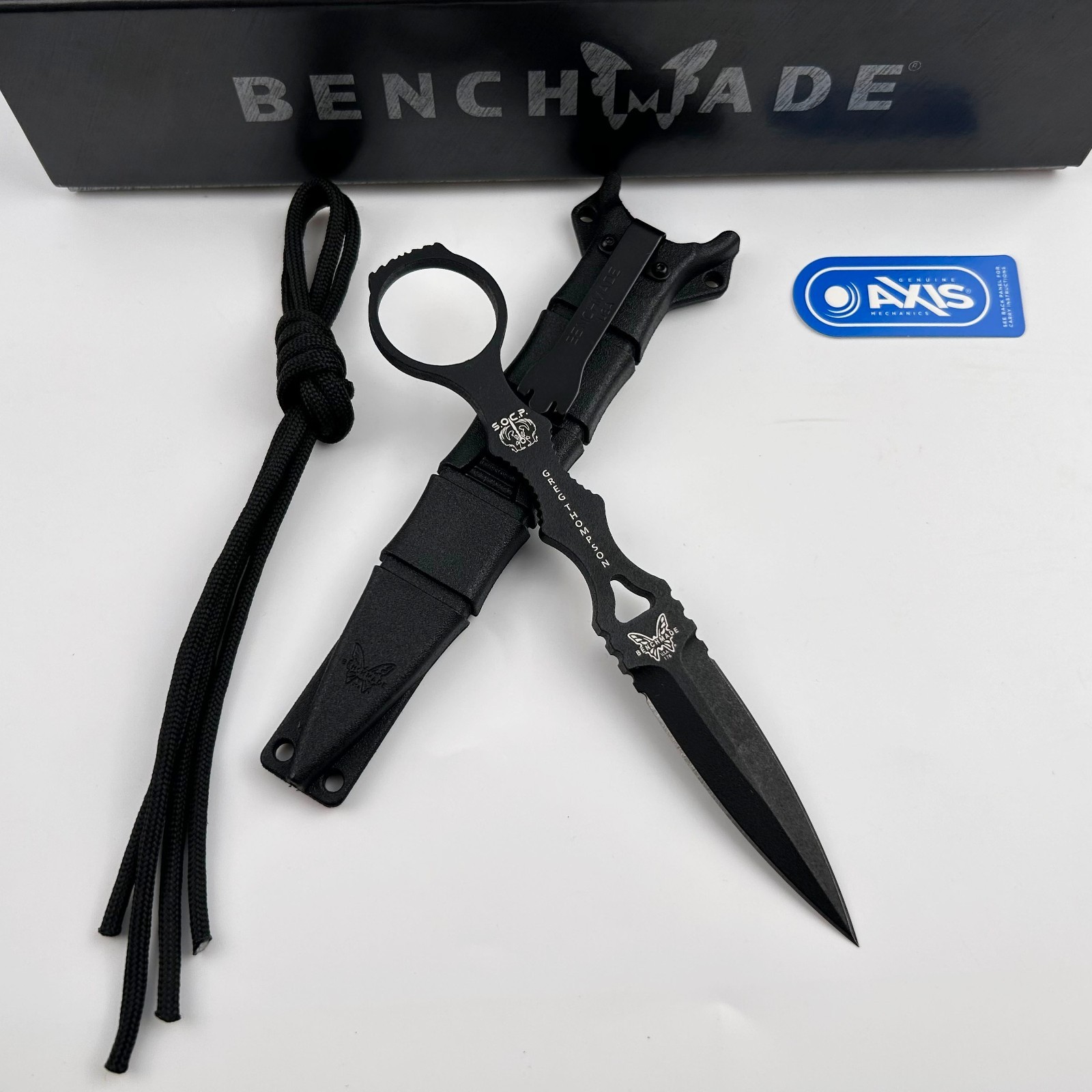 Benchmade SOCP Dagger 176BK Black Sheath 440C Black Coated Fixed Blade Knife