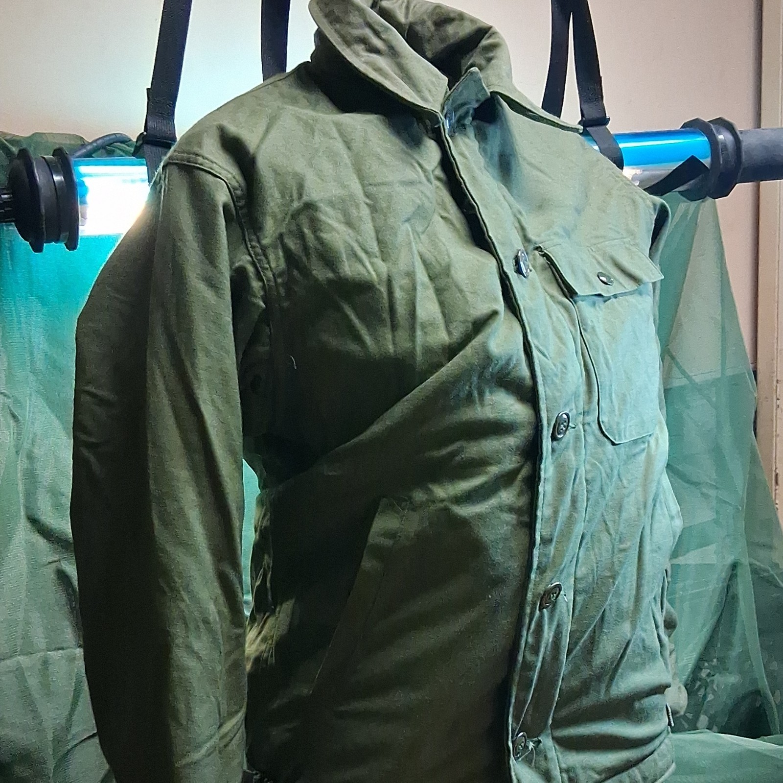 Vietnam Era Cold Weather Permeable Jacket OD Green Small (34-36) NSN 8415-0