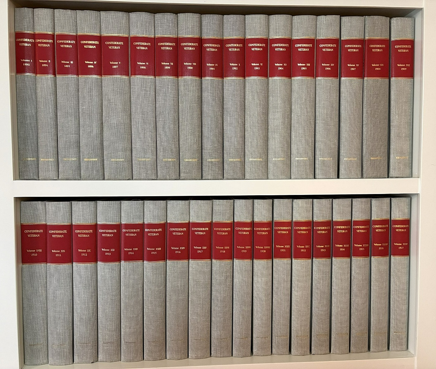 CONFEDERATE VETERAN - Complete set 40 Volumes and 3 Indexes Excellent Condition