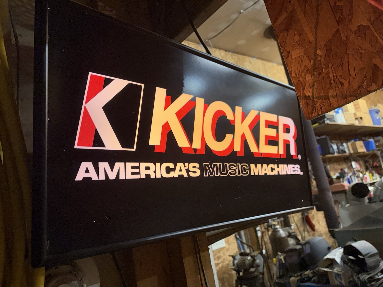 Rare. Vintage Kicker Automotive Speaker System Stillwater Designs Lighted Sign.