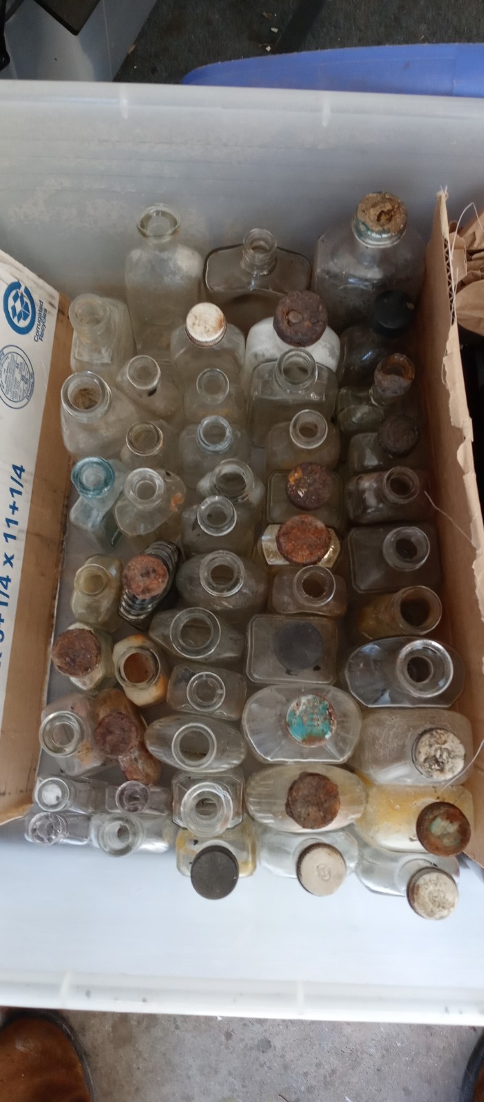 Antique Found Bottles Medicine Apothecary Vintage Lot of 50+ Pcs