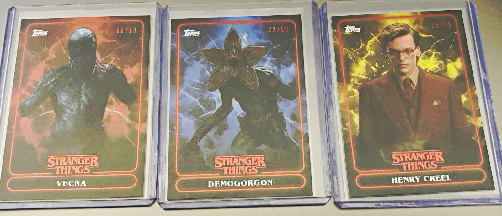 2025 Topps Stranger Things Vecna Demogorgon Henry Creel Trading Card Lot RARE