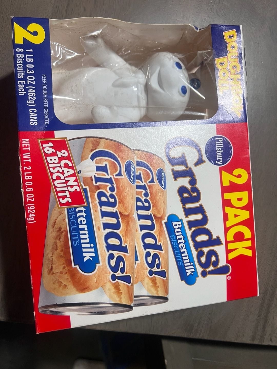 Pillsbury Grands Biscuits 2 Pack With Doughboy Doll