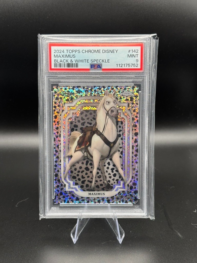 2024 Topps Chrome Black & White Speckle Maximus (Tangled) /101 PSA 9