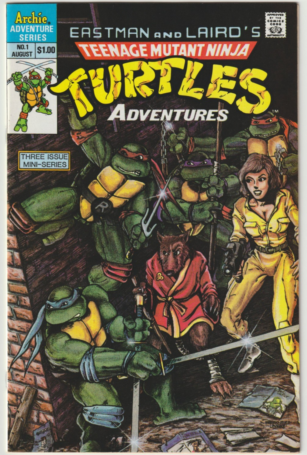 Teenage Mutant Ninja Turtles Adventures #1 NM 9.4 High Grade Archie Comics 1988