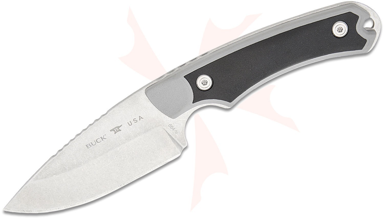 Buck Knife 664GYS Alpha Hunter Select Gray/Black Molded Handle 420HC-New in Box
