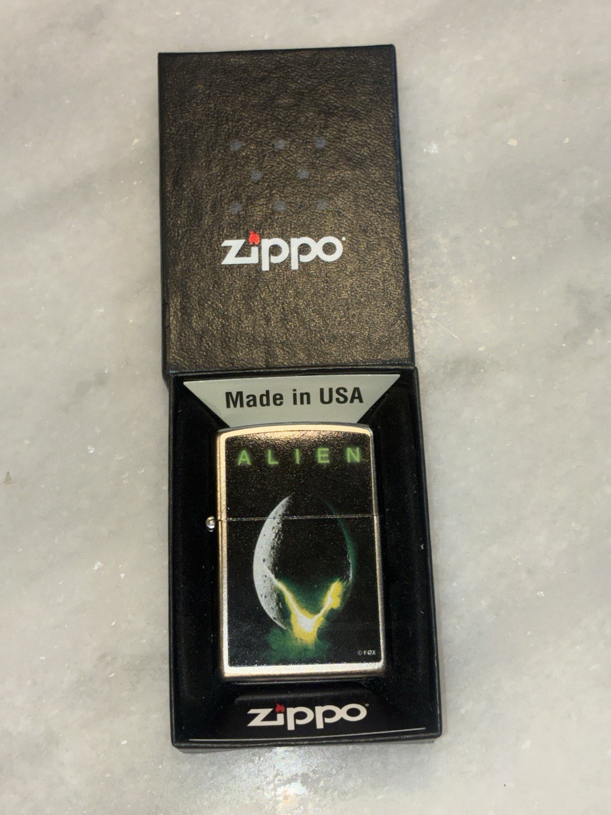 GENUINE Zippo Lighter ALIEN MOVIE POSTER EGG CRACK Street Chrome 2017 NEW RARE