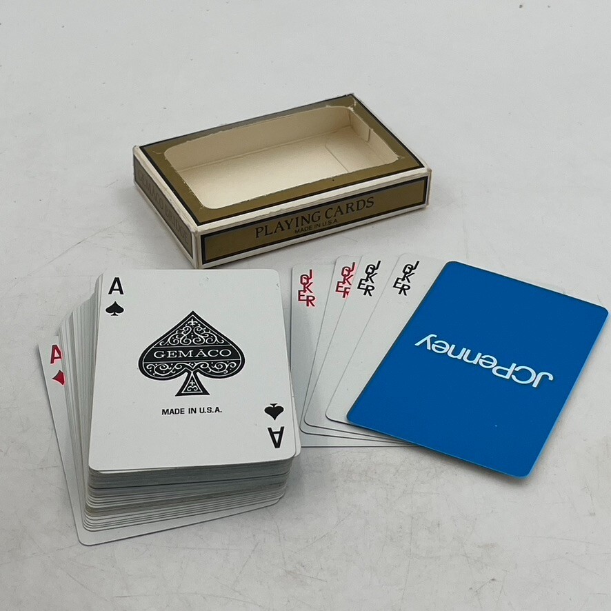 VTG JC Penney 1990s y2k Promo Playing Cards Gemaco Poker Retro Advertising