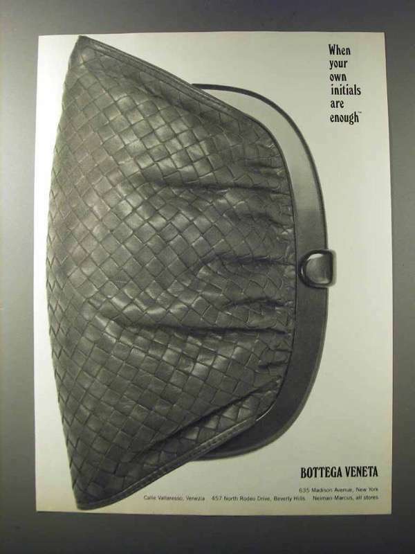 1981 Bottega Veneta Handbags Ad - Your Initials