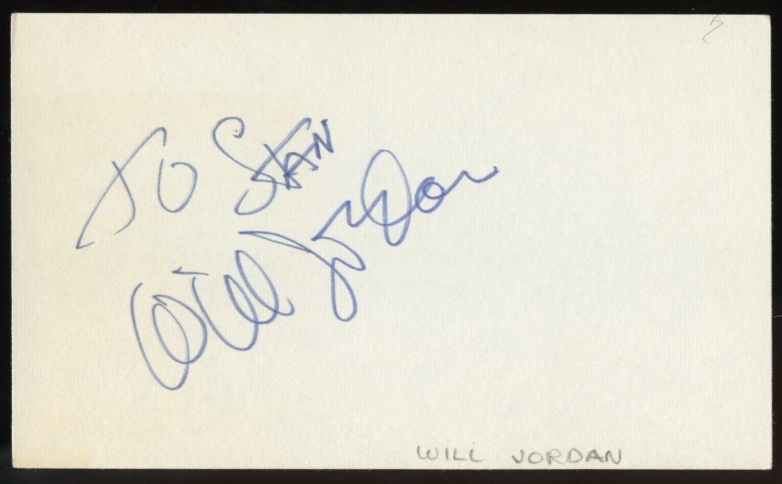 Will Jordan signed autograph auto 3x5 Cut American Author of Ryan Drake Series