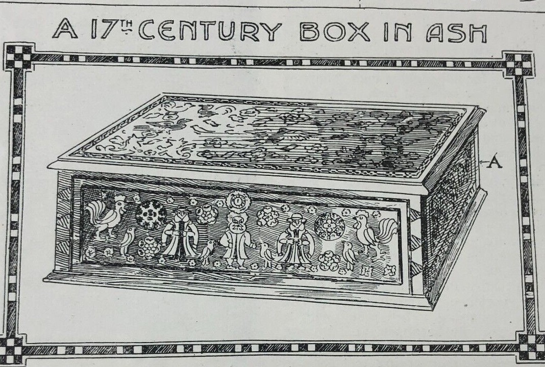 Victoria and Albert Museum Antique Print Ad Advertising 1912 17th Century Box 